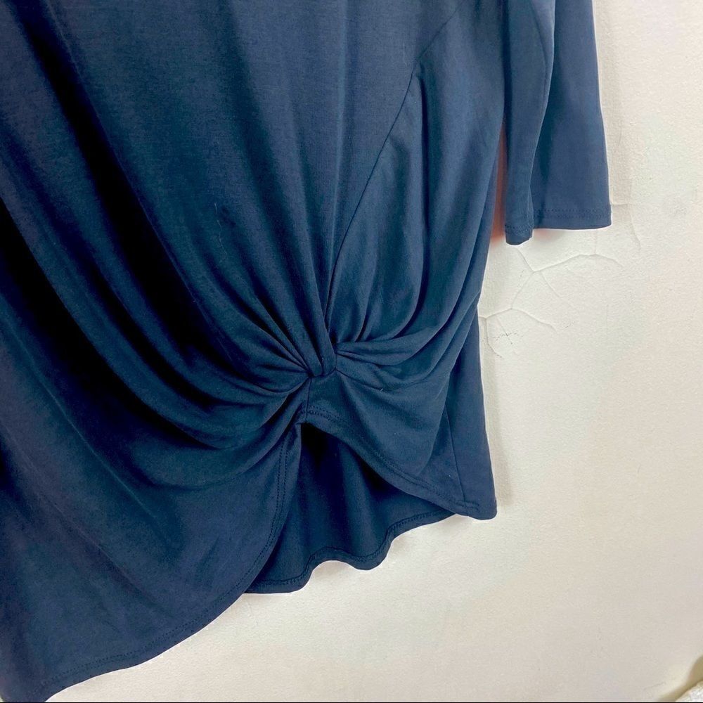 Botanique Black Knot Short Sleeve Blouse - Picture 2 of 4
